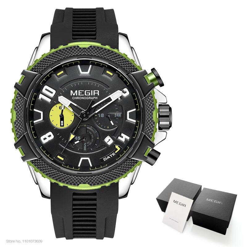 MEGIR 2213 orologio sportivo maschile di lusso maschile orologio sportivo moda B