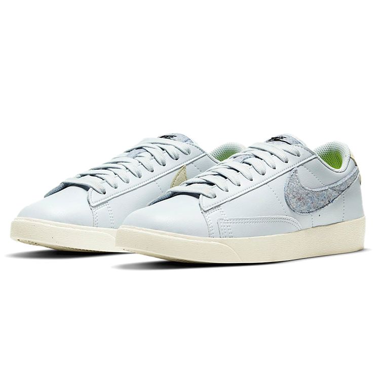 Nike  Blazer Low SE Recycled Wool Pack- Light Armory Blue Women Sneakers Black DA4934-400