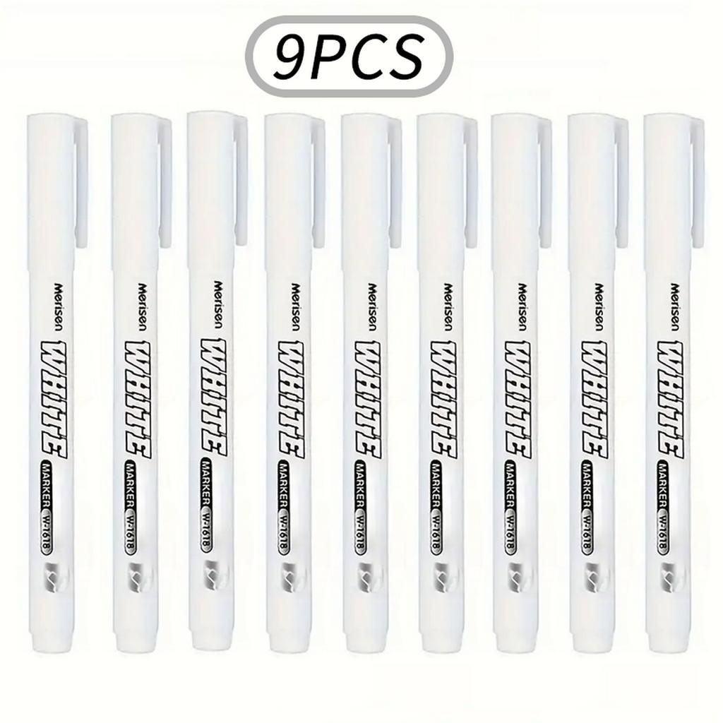 3/6pcs Waterproof White Marker Pen for Tire Painting, Fabric, Wood, and Leather - Permanent Alcohol Paint Graffiti Pen with Oily