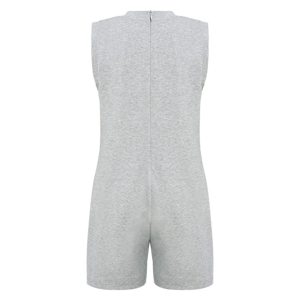 Kids Adaptive Fitness Romper: Round Neck Sleeveless Zipper Jumpsuit for Boys Girls Special Needs Yoga