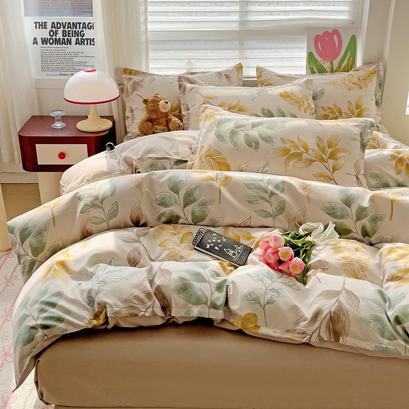 Bed Sheet Bedding Four-piece Set Thickened Brushed Quilt Cover Bed Dormitory Bedding Quilt Cover