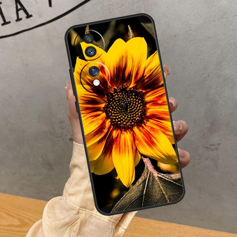 Beauty Yellow Sunflower Case For Honor Magic 7 Lite 5 6 8 Pro 200 400 50 70 90 Win RT X8c X8b X9a X9b X9c X9d Cover