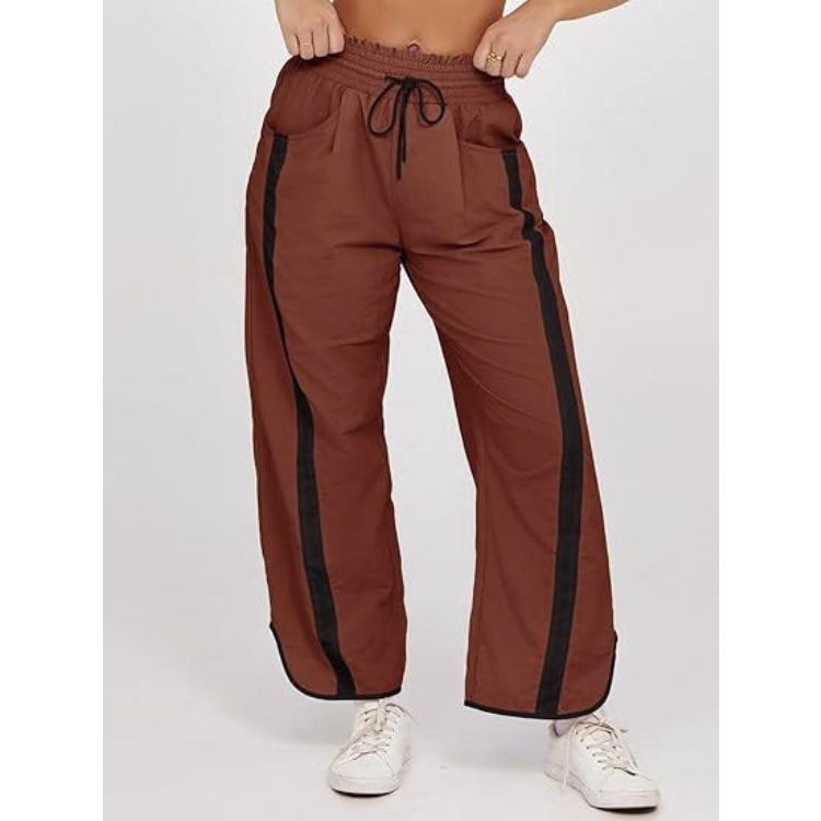 Women Jogger Pants with Side Stripes Drawstring Waist Multi Colors Casual Sporty Sweatpants