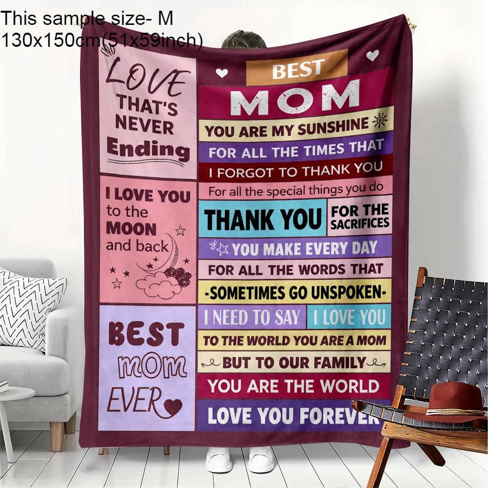 PC Gift Blanket To Mom to Grandma Flannel Thin blankets for Mothers day birthday gifts festival Perfect gifts four season use
