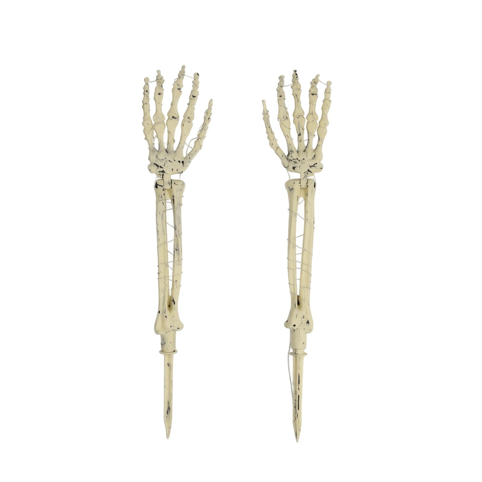 

Solar Powered Skeleton Hand Garden Lights Outdoor Yard Decorative Pathway Lighting Stakes for Lawn Patio Walkway one size белый