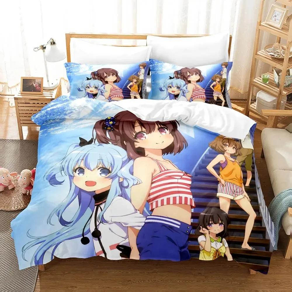 Anime Celestial Method Sora No Metho Comfortable Duvet Cover Pillowcase Bedding Set Children Bedroom Decoration Home Textile
