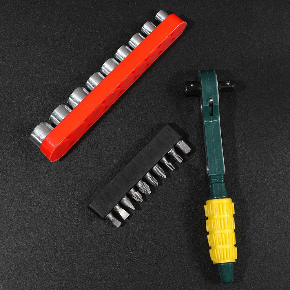 Mini 1/4 Head Screwdriver Pole 6.35mm Inner Hexagon Ratchet Socket Wrench with Dual-head Home Tool Accessory