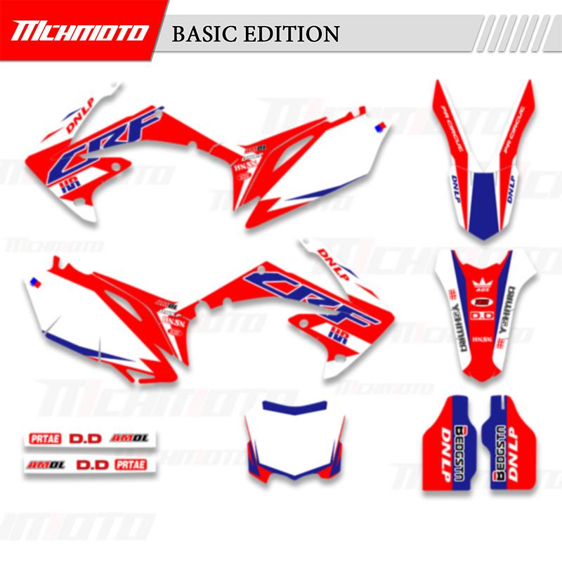 MCHMFG For HONDA 2009 2010 2011 2012 CRF250 R CRF 250R 2010 2011 2012 2013 CRF450 R CRF 450R Graphics Decals Stickers Background A without number