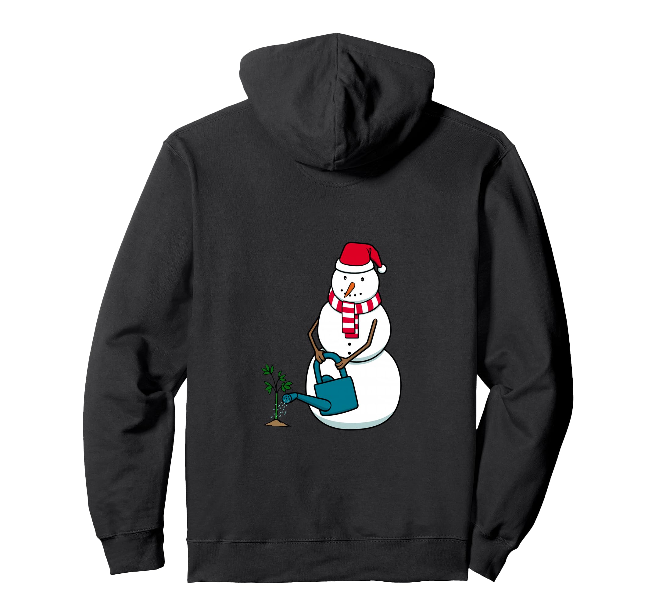 

Adorable Snowman Enjoying Gardening Hoodie чёрный