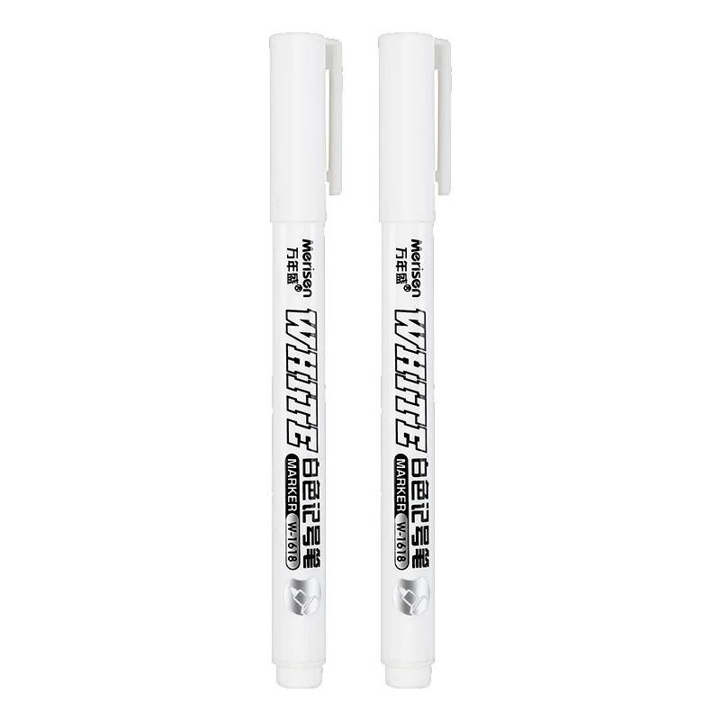 1/2/3/4/5Pcs White Marker Pens 2.0mm Oily Waterproof White DIY Graffiti Sketching Markers Stationery Wrting School Supplies