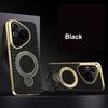 Lizard Pattern Genuine Leather Case For Huawei Pura 70 Pro Plus 360° Rotation Metal Bracket Electroplate Cover Shell
