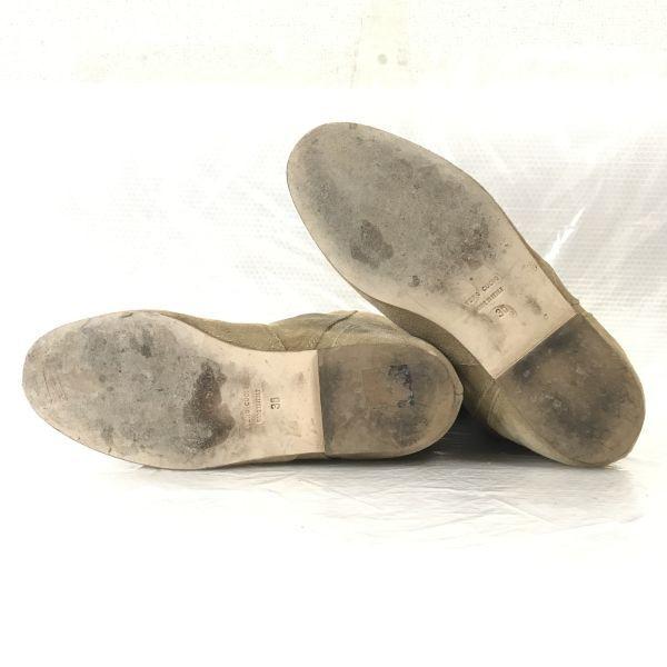 Made in Italy Suede Leather Western Pecos Boots Women’s 36 Beige Fabio Rusconi Style(USED)