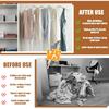 20 Clear Plastic Garment Bags for Clothes, Hanging Clothes Storage - Travel Size, 60x90cm
