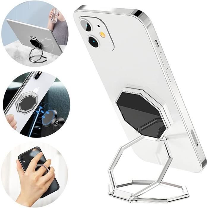 Coque - Samsung - Galaxy A25 5G - Antichoc - Silicone Transparent - Anneau Métal Noir