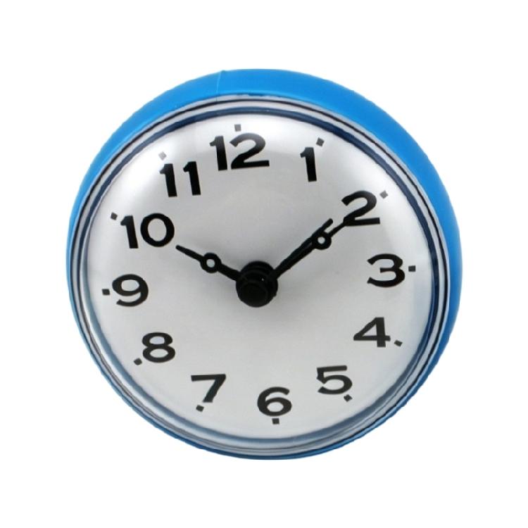 Suction Mounted Shower Clock for Bathroom Mirror, Round Clock Face with Bold Numerals for Sink Side Placement for Family Use