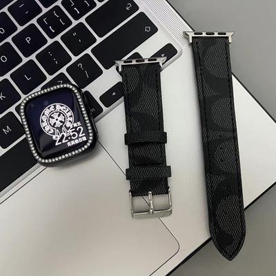 Genuine Leather Watch Strap for Apple Watch 9/8/7/6/5/4/3/2/1/se/ultra- Retro Leather Watch Band iWatch 49mm/45mm/44mm/42mm/41mm/40mm/38mm