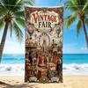 1Pc Vintage Fair Fantasy Beach Towel Quick Dry Multiuse For Beach Pool Gym Yoga Home Travel Christmas Halloween Xmas Gift S1172