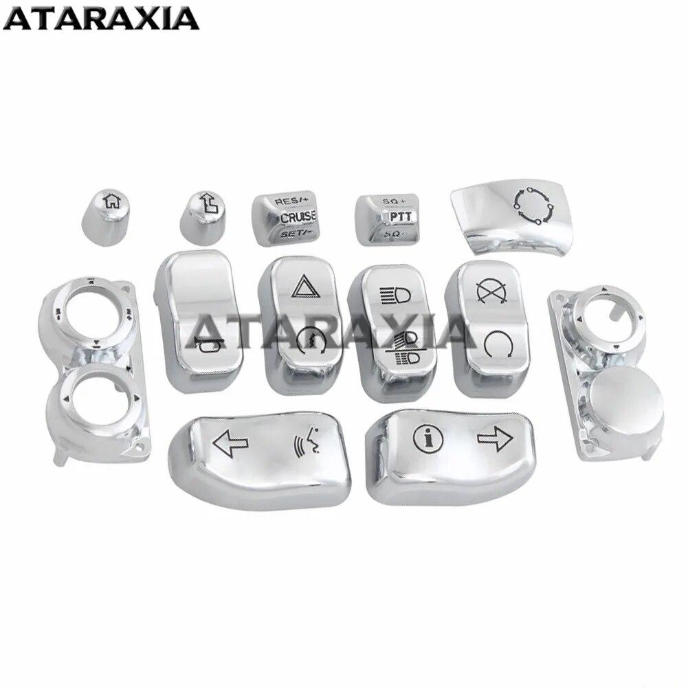 Parts bike Hand Control Switch Housing Button Caps for Harley Touring 2014- Street Electra Glide FLHT Road King FLRT FLHR