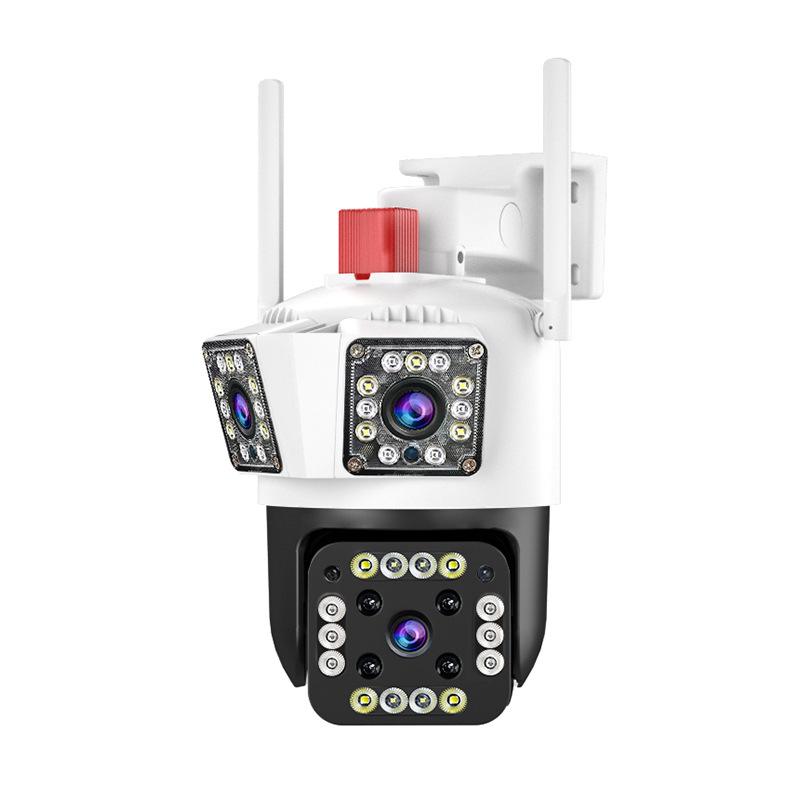 360° Outdoor Waterproof Camera with 6MP and Three Lenses for Home Surveillance