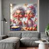 Happy and Funny Grandma Cooking DIY Diamond Painting Portrait New 2024 Full Diamond Embroidery Handmade Mosaic For Home Decor J3939