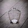 Transparent High Borosilicate Glass Gaiwan Tea Cup Puer Tea Bowl Mugs Chawan Soup Tureen Chahai Kung Fu Chinese Soup with Lid