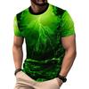 Fashion Multi-color Lightning 3D Print Sport Breath Men Large-Sized TShirt Outdoor Street Casual Parent-Child Clothing