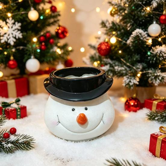 Small Item Storage Holder Cute Santa Claus Resin Flowerpot, Decorative Christmas Desktop Creative Craft Planter, Hand Painted Container for