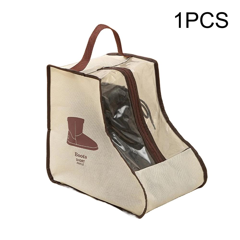 1pc/3pcs/5pcs Shoe Dust-Proof Bag, Travel Transparent Dust-Proof Shoe Cover, Large-Capacity Waterproof Portable Boot Storage Bag