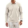 Men's Long Sleeve Golf Polo Shirt Casual Breathable Quick Dry Mesh Fabric Lightweight Comfortable Fit Sportswear