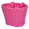 Kids Bike Front Basket Waterproof Plastic Woven Bike Basket Childrens Bicycles Handlebar Basket Easy to Install