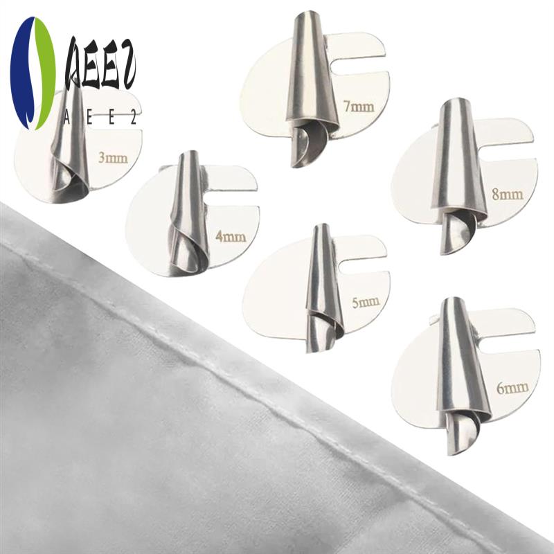 AEE2-Sewing Rolled Hemmer Foot Set - [3-8Mm] - Wide Rolled Pressure Foot, Sewing Machine Presser Foot Hemmer Foot серебряный