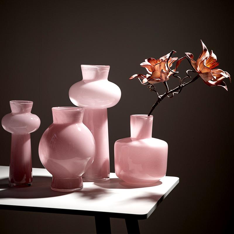Nordic Home Decor Heavy Glass Vase Living Room Decoration Flower Arrangements Desktop Hydroponic Vase