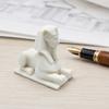 3D Printed Egyptian Sphinx Statue, White Lion Figurine for Desk, Ancient Egypt Home Decor for Shelf, Mythical Gift for History Buffs