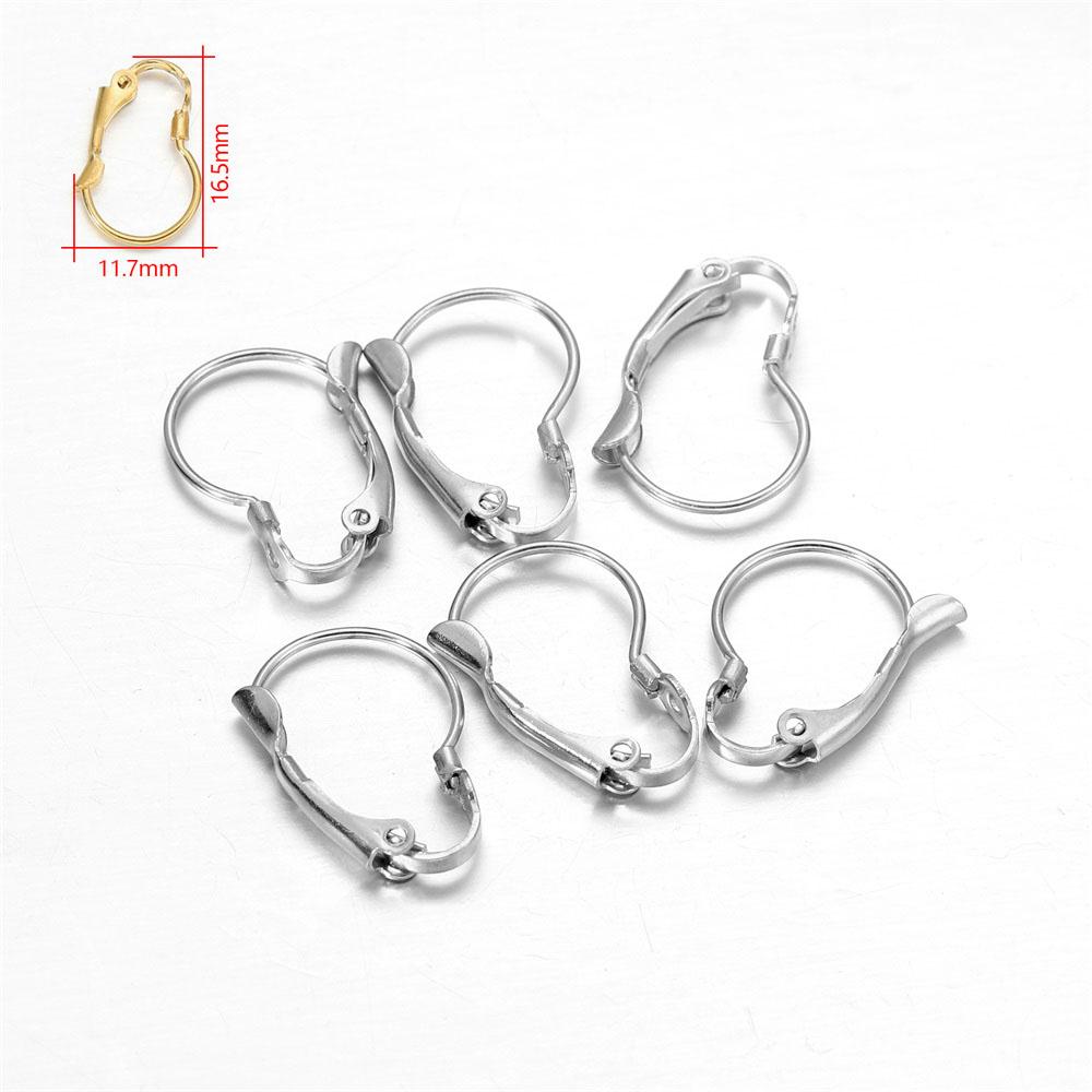 20-50pcs Gold  Stainless Steel Hypoallergenic Earring Hooks Fish Earwire Earrings Clasps Earring Wires For Jewelry Maki