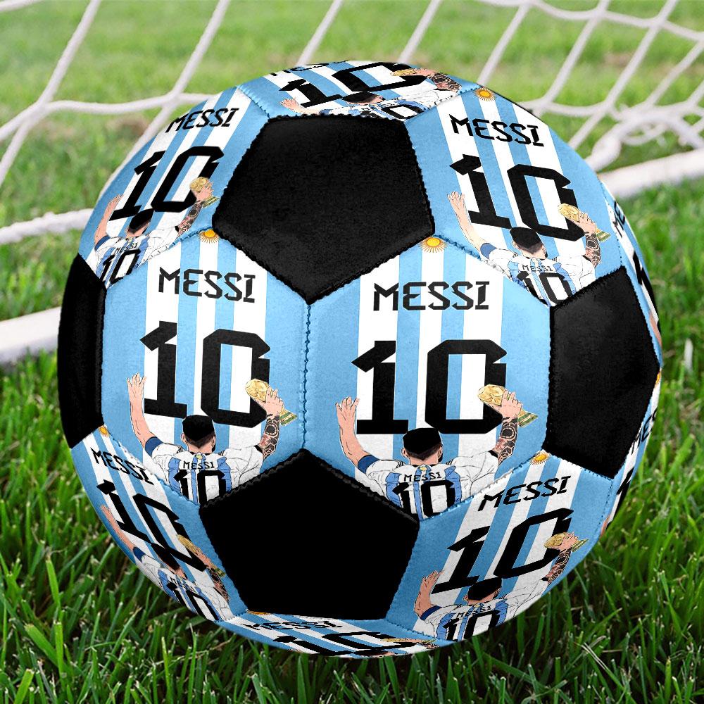1pc Messi Soccer Ball Size 5 Indoor Soccer Ball Fashion Colorful Backyard Game - Great For Sports Fans Gift HE14