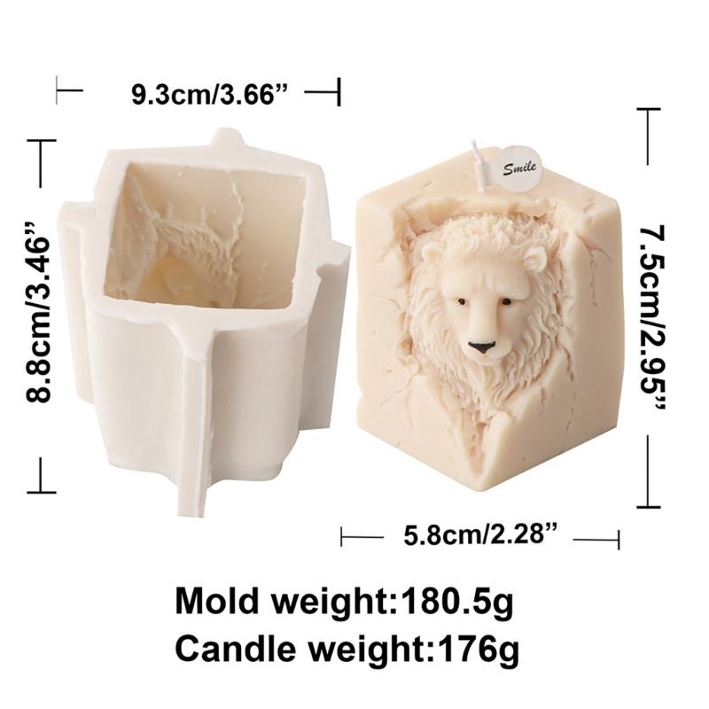 3D Animal Shaped Candle Mold Aromatherapy Soap Mould Resin Epoxy Mould Plaster Ornament for Birthdays and Festivals