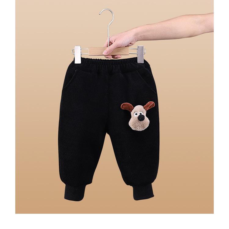 Jingqi Baumwoll-Sweathose mit Fleecefutter für Kinder: Warme Winterhosen für Jungen und Mädchen