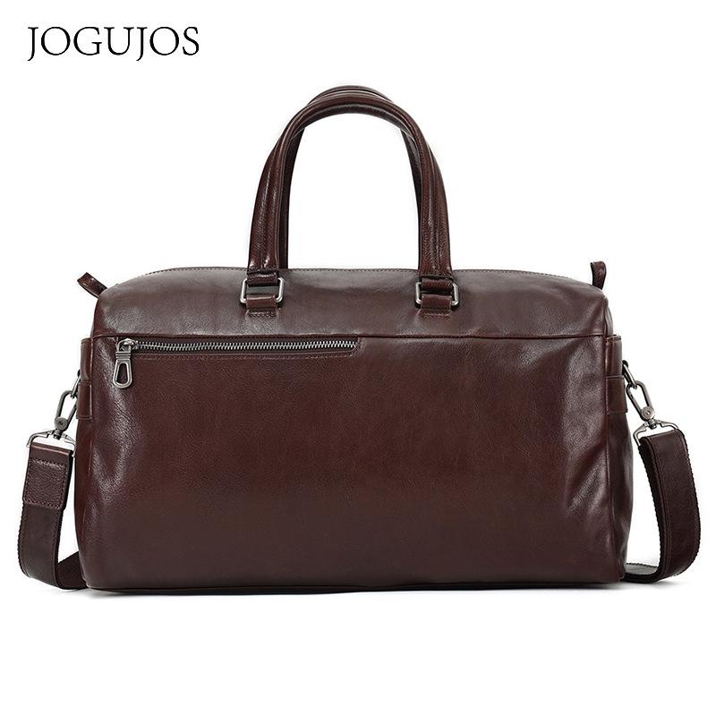 Vintage Genuine Leather Travel Bag - Large Capacity, Multifunctional for Business Trips and Fitness