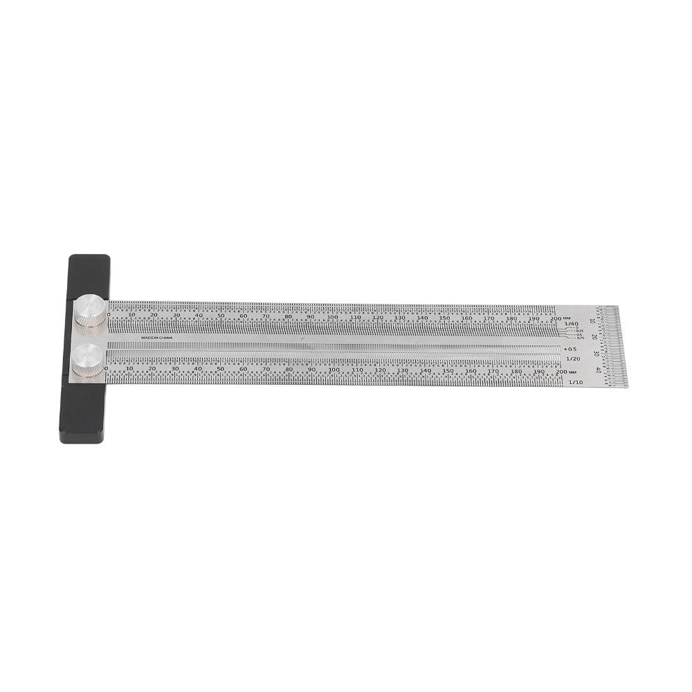 Stainless Steel Carpenter T Ruler Measuring Length 200mm Measuring Gauge  Industrial Layouts