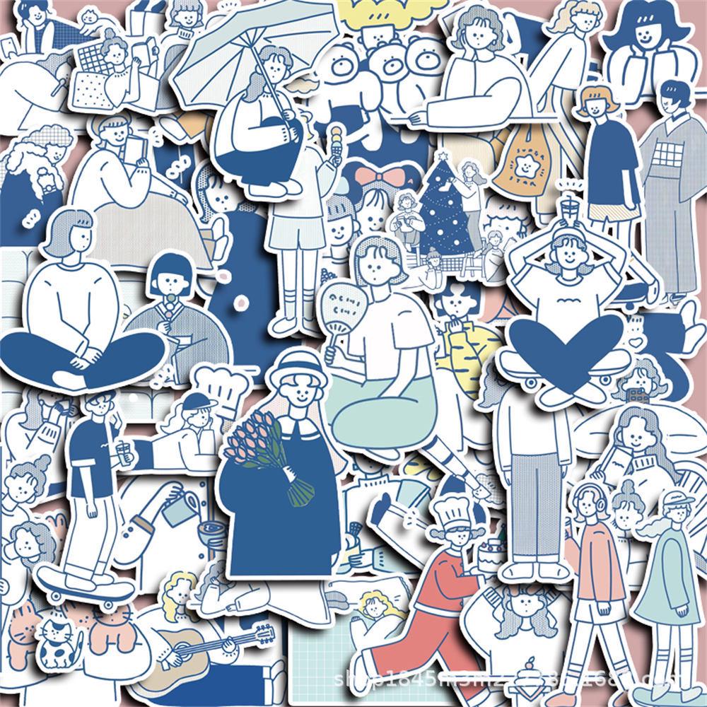 

50 Sheets My Little World Cartoon DIY Journal and Phone Stickers