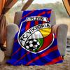 Fc Viktoria Flannel Blanket Soft Warm All-Season Throw, Design for Camping, Car Travel, Hiking Sofa, Bed, Office Perfect Gift for Parties