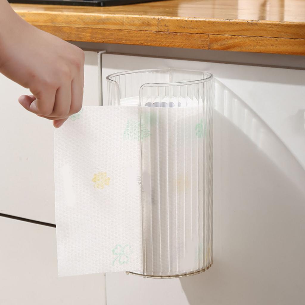 Wall Paper Towel Dispenser Clear Waterproof Hand Towel Holder Box for Kitchen Toilet Bathroom