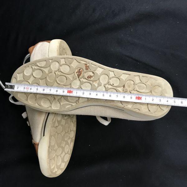 Coach Canvas and Leather Shoes Sneakers Beige Size 6 23.0