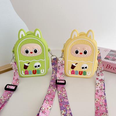 Children's Coin Purse Labubu Student Shoulder Bag Handbag Children's Bag Children's Silicone Bag Coin Purse CLE