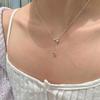 Elegante Damen S925 Sterlingsilber Perlenanhänger Halskette - Leichte Luxus Schlüsselbeinkette