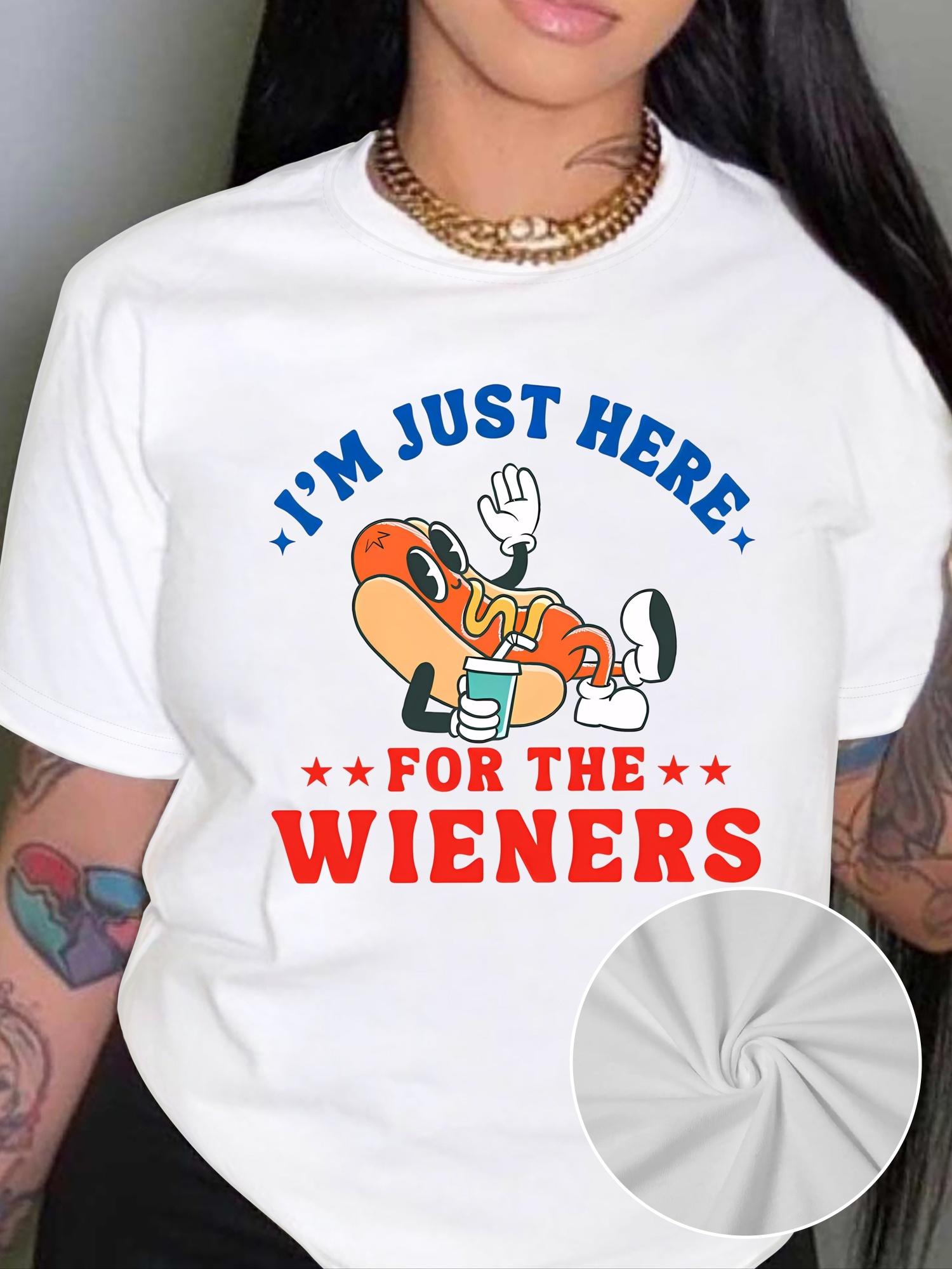 I m Just Here For The Wieners Cartoon T-shirt XXXXL