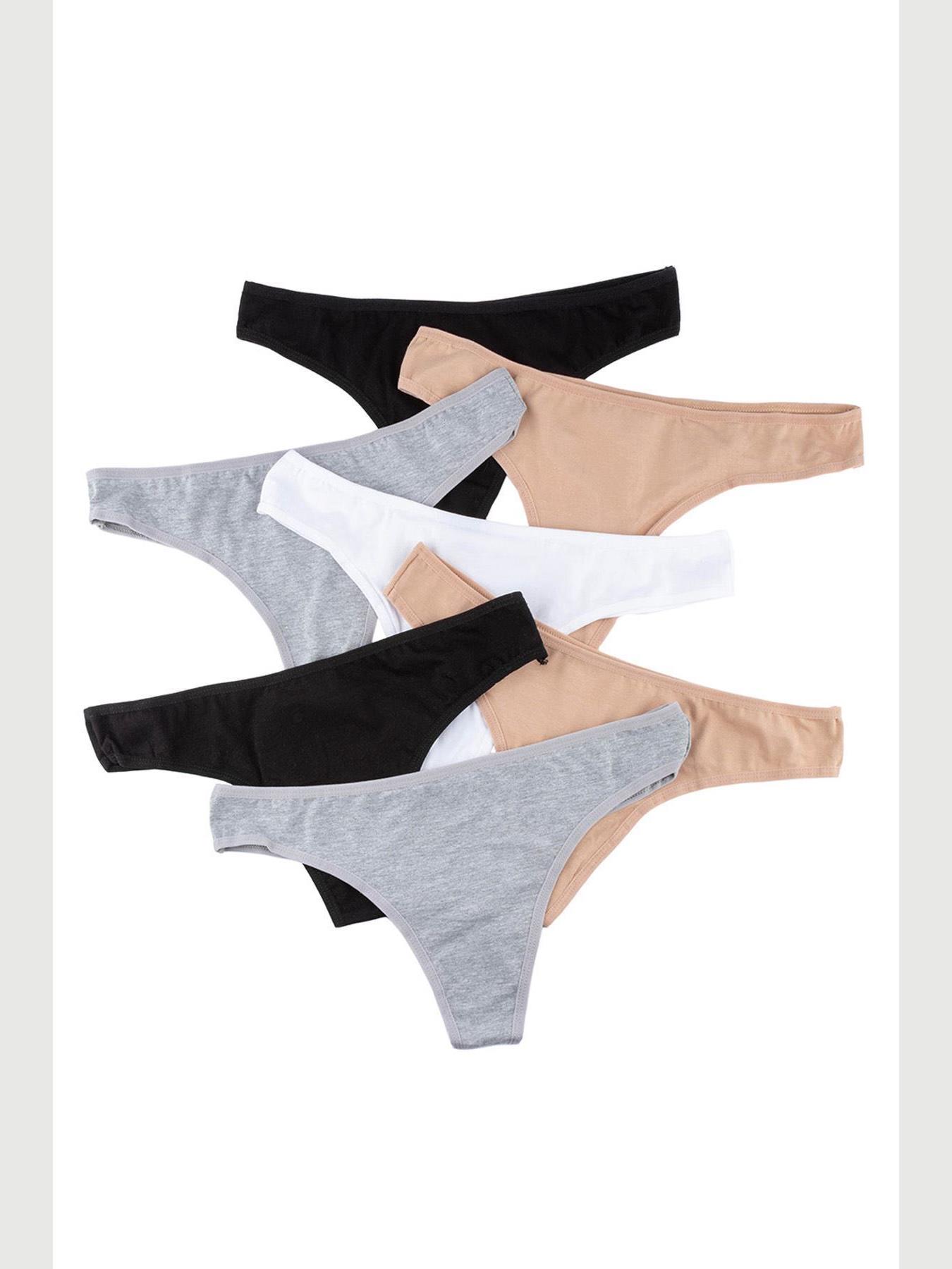 

Женские трусики-стринги Mixcolor 7 шт. в упаковке из лайкры L