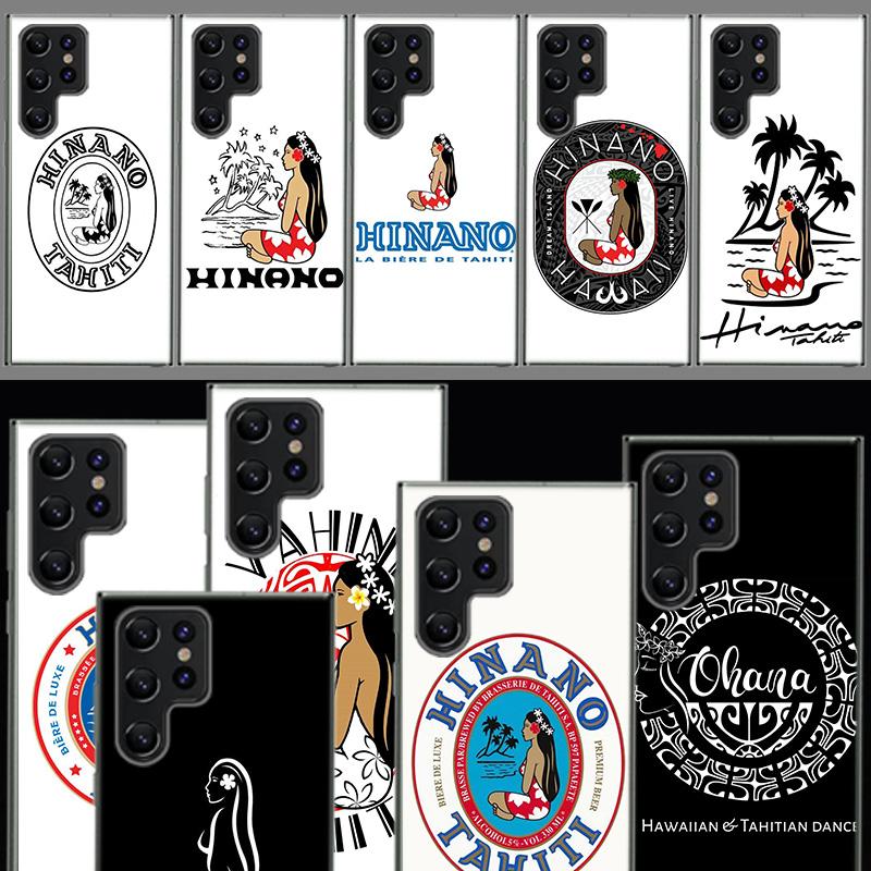 H-Hinano Tahiti Girl Beach Capa Phone Case For Samsung S26 Ultra S25 Edge Galaxy S23 S21 S20 S24 FE S22 S10 Plus Cover Clear TPU