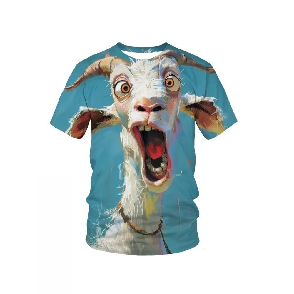 

Unisex Cartoon Animal T Shirt Men Women Cat Dog Wolf Goat 3d Printed T Shirts For Casual Fashion Funny Shirt Tops Tees 100