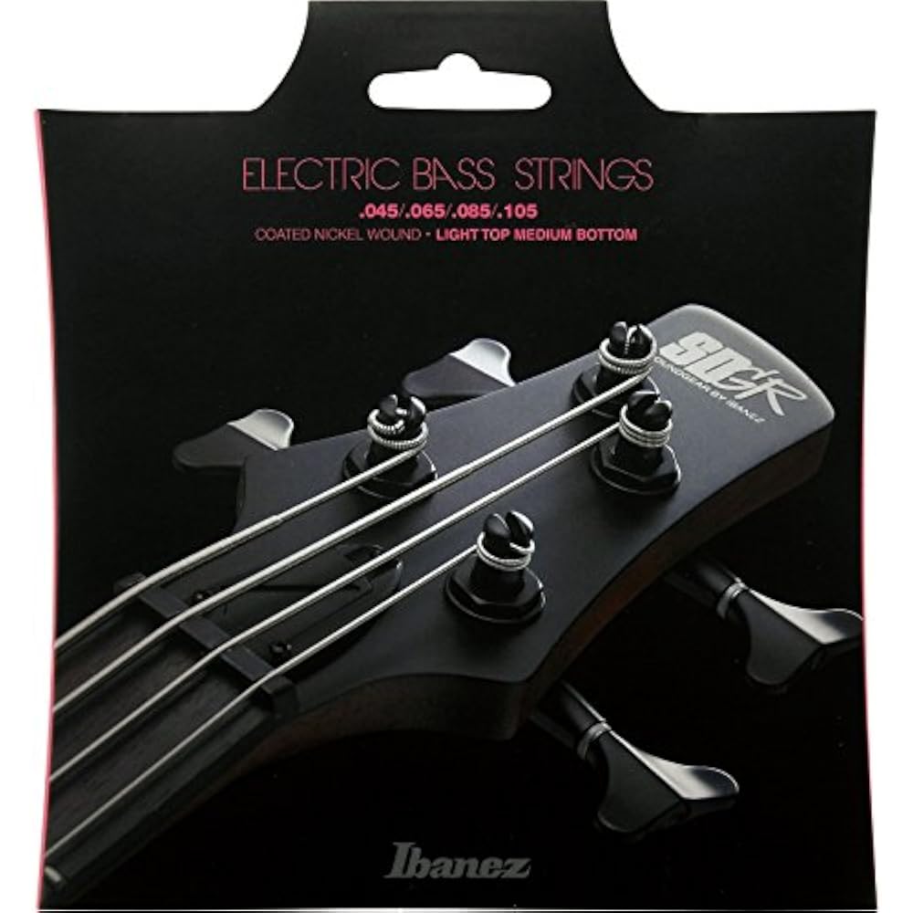 Электробас-гитара Ibanez, 4 струны, никелированная обмотка, струны Light Top & Medium Bottom IEBS4C